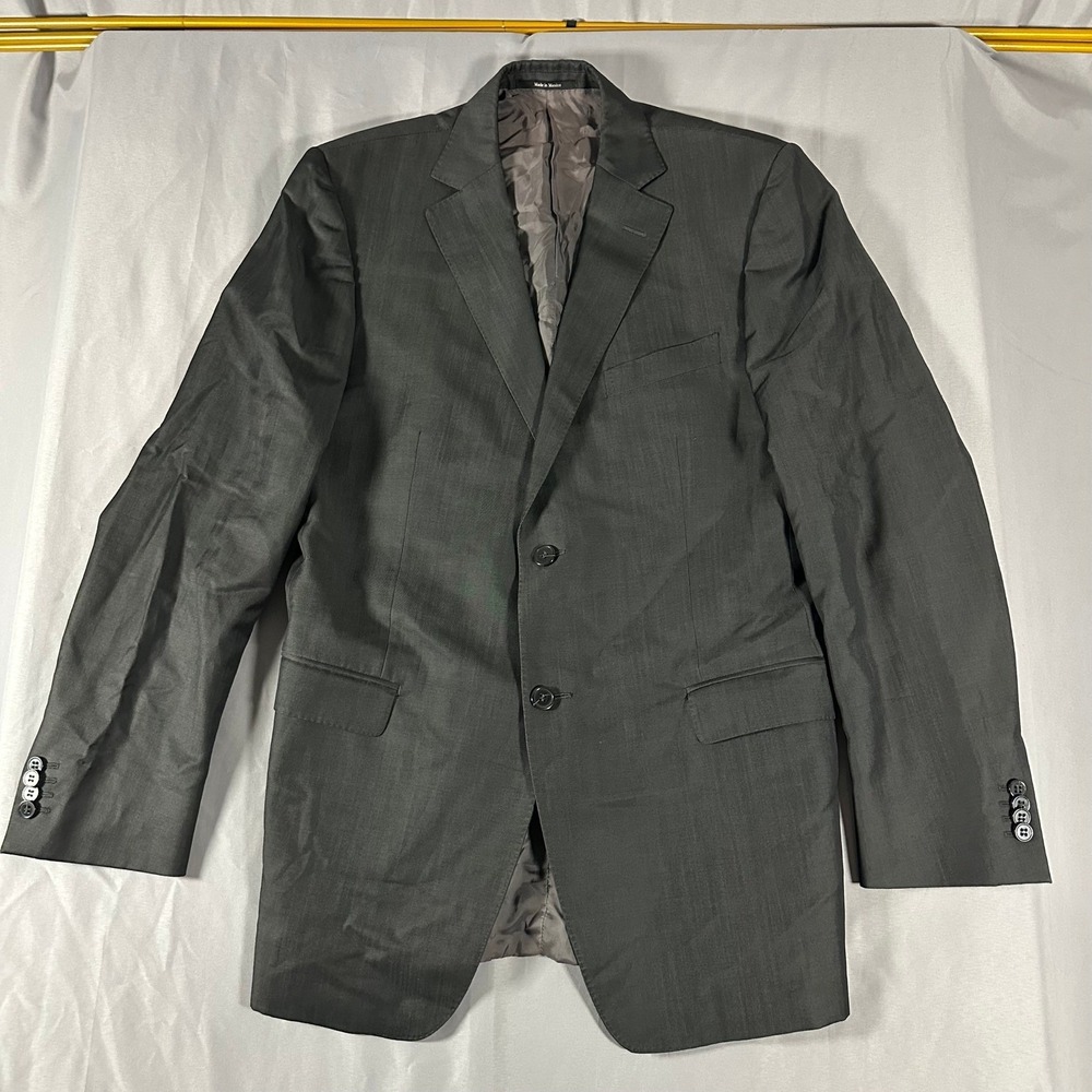 Z Zegna Blazer Mens 52L Grey Good Wool Mohair City 2 Button Suit Jacket Mexico